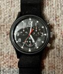 Timex MK1 Chronograph 42mm Black Steel Case, Black Fabric Strap, Men’s…