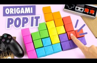 Оригами ПОП ИТ Тетрис | Origami Paper Pop it Tetris | Как сделать POP IT из бумаги без клея