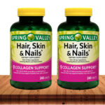 Spring Valley, Hair Skin and Nails Vitamins 240 Count Caplets Dietary Pack of 2