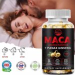 Maca Ashwagandha Panax Ginseng Capsules Herbs Extract Organic Vitamins 120 Pills