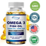 Omega 3 Fish Oil Capsules 6330mg – EPA & DHA – 3x Strength, Brain & Eye Health