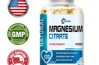 Magnesium Citrate 1000mg Per Serving – Bone & Muscle Health Highest Potency