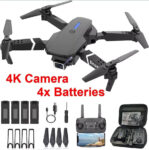 Drone con cámara dual cuadricóptero RC plegable para principiantes 4KHD WiFi FPV