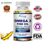 Omega 3 Fish Oil – EPA, DHA – Support Brain, Skin, Eye, Joint and Heart Health