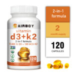 Vitamin D3+K2 – 2 in 1 Formula, Immune Support, Heart, Bones, Joint Health