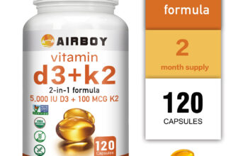 Vitamin D3+K2 – 2 in 1 Formula, Immune Support, Heart, Bones, Joint Health