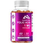 Vitamin folate 60 gummies 1000 micrograms (1 mg) Vitamin B9