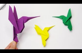 Paper hummingbird – Origami bird easy