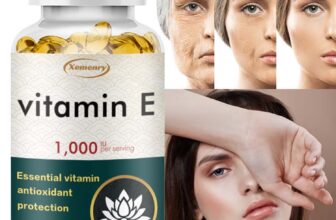 Vitamin E Capsules 1000IU – Anti-aging, Supports Skin, Hair, Immune & Eye Health