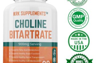 1 Bottle Choline Bitartrate 900mg Brain Memory Booster Nootropic Fatty Liver