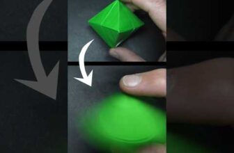 DIY Origami Hexahedron Spinner #shorts