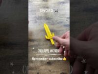 EASY ORIGAMI PAPER SWORD FOLDING | DIY PAPER SWORD WEAPON ORIGAMI | EXCALIBUR ORIGAMI INSTRUCTIONS