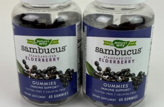 Lot 2 – Nature’s Way Sambucus Elderberry Gummies, Immune Support 120 exp 04/23