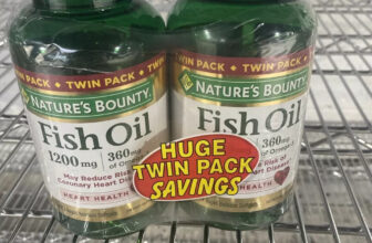 2 Pack Fish Oil Mercury Free Softgels (2×180) 1200 mg Omega3 EPA DHA 360 mg 9/24