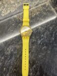 Unisex  Yellow Watch Swatch 41mm