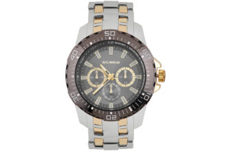 Rocawear Men’s Two Tone Metal Bracelet Watch 50mm