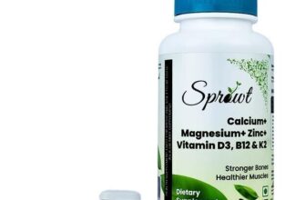 Sprowt Calcium Magnesium Zinc Vitamin D3 & B12 Vegetarian Tablets