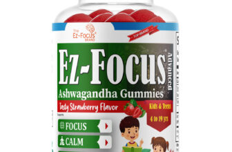 Kids Brain Booster Ashwagandha Gummies,Vitamins for Kids Focus & Attention