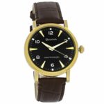 Bulova Men’s Automatic American Clipper Gold Tone Brown 39mm Watch 97A151