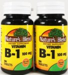 Nature’s Blend Vitamin B-1 Supplement 100mg 100Tablets (pack of 2) -EXP:08/2025