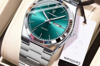 POEDAGAR Fashion Men’s Watch Waterproof Luminous Stainless Quartz Watches