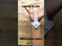 ASSASSINS CREED HIDDEN BLADE ORIGAMI UBISOFT TUTORIAL | VALHALLA ORIGAMI | EZIO AUDITORE COSPLAY ART