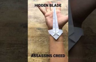 ASSASSINS CREED HIDDEN BLADE ORIGAMI UBISOFT TUTORIAL | VALHALLA ORIGAMI | EZIO AUDITORE COSPLAY ART