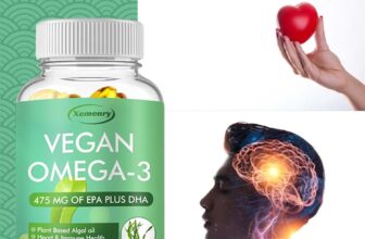 120pcs Vegan Omega-3 Algae Oil Capsules 475mg – EPA, DHA – Heart & Joint Health