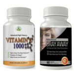 Vitamin C Capsules Immune Health & Gray Away Hair Color Restoration Supplements