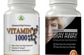 Vitamin C Capsules Immune Health & Gray Away Hair Color Restoration Supplements