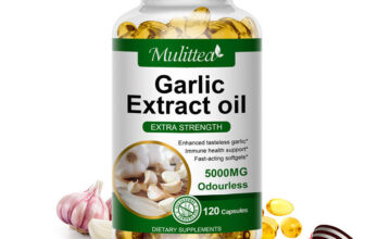 Garlic Oil 120 Rapid Release Softgels Capsules 5000 Extract organic Pills 5000mg