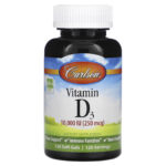 Carlson Labs Vitamin D3 10 000 IU 250 mcg  120 Soft Gels Casein-Free,