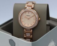 NEW AUTHENTIC FOSSIL KARLI CRYSTALS ROSE GOLD WOMEN’S BQ3181 WATCH