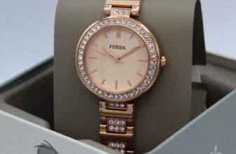 NEW AUTHENTIC FOSSIL KARLI CRYSTALS ROSE GOLD WOMEN’S BQ3181 WATCH