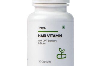 Traya Hair Vitamins Capsules, Natural DHT Blocker & Biotin Capsules 30