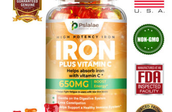 Iron Supplements 650mg – with Vitamin C – Absorbs Easily Raise Hemoglobin Levels