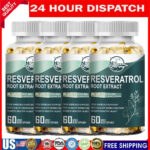 Resveratrol Capsules Anti-Aging Antioxidants Radiant Skin & Cholesterol Support