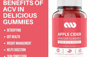 Apple cider vinegar gummies – containing vitamin B12 and folic acid -60 gummies