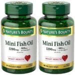 Nature’s Bounty Mini Fish Oil 1290mg Omega 3 900mg Heart Health 90ct 2 Pack