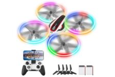 Drone para niños adultos con cámara HD FPV con luz LED fría para principiantes