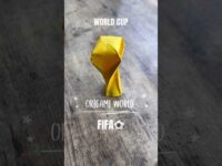 FIFA WORLD CUP ORIGAMI PAPER CRAFT TUTORIAL | DIY WORLD CUP TROPHY EASY ORIGAMI WORLD ART FOLDING