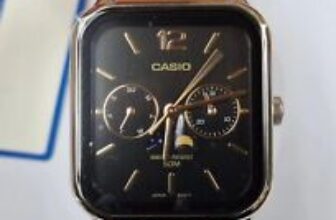 Casio MTP-M305L-1A Moon Phase Quartz Brown Leather Band  Watch MTPM305L1A New