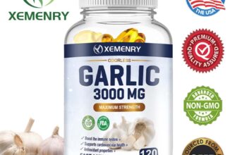 Odorless Garlic Capsules 3000mg – Heart Health, Cholesterol Levels Support