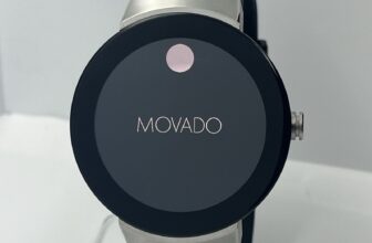 Movado Connect Men’s Silver Steel Rubber Band Smartwatch 3660016 With Charger