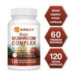 120pcs Mushroom Complex – Lions Mane,Reishi,Shiitake-Nootropic Brain Supplement