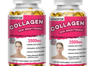 Hyaluronic Acid Hydrolyzed Collagen Antioxidant Supplement 60 Capsules 2 Bottles