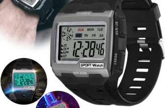 Men’s Digital Sports Watch LED Screen Large Face Military Waterproof Wristwatch