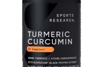 Turmeric Curcumin C3 500mg + Black Pepper Extract & Coconut Oil (60 Softgels)