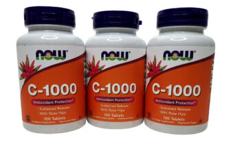 NOW Foods Vitamin C-1000 Lot of 3 (300 Total Tablets) Sustained Release 9/2027