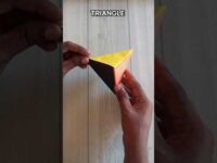 TRIANGLE ORIGAMI| TUTORIAL| STEP BY STEP TRIANGLE CRAFT FOLDING| ART WORK